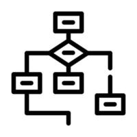 illustrazione isolata del vettore dell'icona della linea della gerarchia del programma