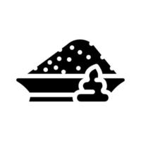 illustrazione vettoriale dell'icona del glifo in polvere wasabi