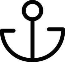 disegno dell'icona del mare di ancoraggio vettore