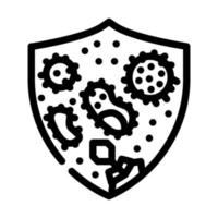 simbolo di protezione contro l'illustrazione di vettore dell'icona della linea di malattia