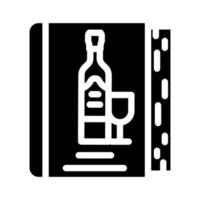 illustrazione vettoriale dell'icona del glifo della mappa del vino