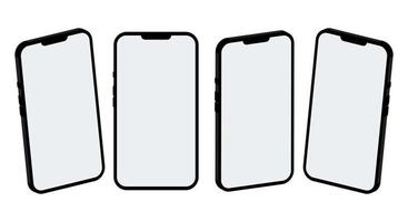 smartphone in bianco e nero. illustrazione vettoriale. vettore