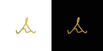design del logo delle iniziali di una lettera unico e lussuoso vettore