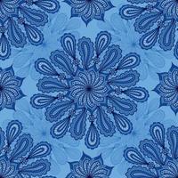 sfondo vettoriale senza soluzione di continuità azzurro con ornamento paisley