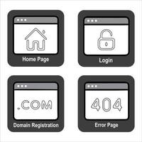 icona sito web pagina simbolo informazioni utente vettore