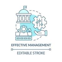 icona del concetto turchese di gestione efficace. maas introduzione componente astratta idea linea sottile illustrazione. disegno di contorno isolato. tratto modificabile. vettore