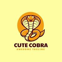 logo del cobra reale, semplice stile mascotte vettore