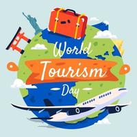 concetto di giornata mondiale del turismo vettore