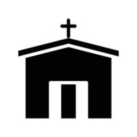 icona di stile solido edificio della chiesa, religione cristiana. disegni vettoriali adatti per siti Web, applicazioni, app.