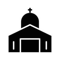 icona di stile solido edificio della chiesa, religione cristiana. disegni vettoriali adatti per siti Web, applicazioni, app.