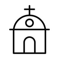 illustrazione vettoriale icona stile linea chiesa, edificio. disegni vettoriali adatti per siti Web, applicazioni, app.
