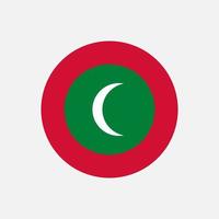 maldive di campagna. bandiera delle maldive. illustrazione vettoriale. vettore