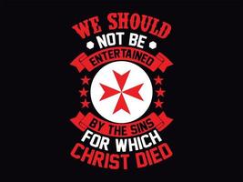 disegno della maglietta cristiana vettore
