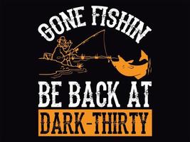 file di design per t-shirt da pesca vettore