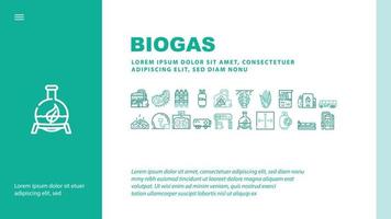 vettore dell'intestazione di atterraggio del combustibile di energia del biogas