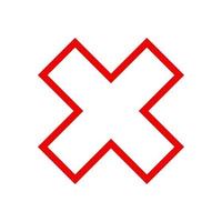 simbolo di errore illustrato su sfondo bianco vettore