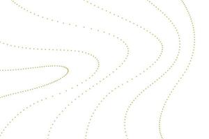 sfondo con disegno curvo con puntini dorati in movimento su fondo bianco. illustrazione vettoriale