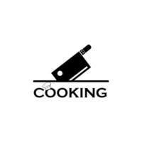 design del logo di cucina creativa, design del logo dei corsi di cucina, modello di logo isolato su bianco vettore