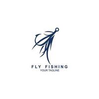 icona di richiamo di pesca con gancio singolo, tema di sfondo per la pesca all'aperto vettore
