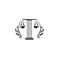 modello di progettazione del logo di legge di giustizia. logo avvocato, logo semplice, logo per affari, vettore