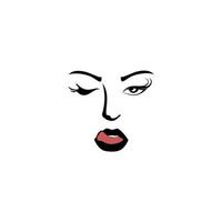 logo di bellezza con sfondo bianco, salone di bellezza cosmetici spa capelli logotipo icona concetto. vettore