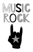 ama la musica rock vettore