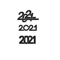 Icona 2021 per logo monogramma con iniziali aziendali vettore