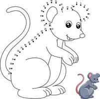 Pagina da colorare del mouse punto per punto per bambini