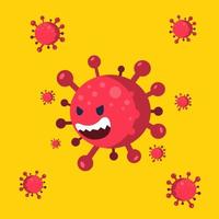 illustrazione grafica vettoriale del virus corona