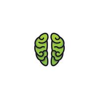 design semplice del logo del cervello. vettore
