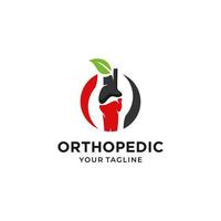 modello vettoriale di progettazione del logo di salute ortopedica