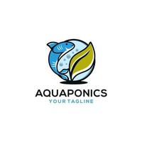 modello vettoriale d'archivio logo acquaponics