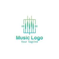 illustrazione vettoriale di progettazione del modello di logo musicale