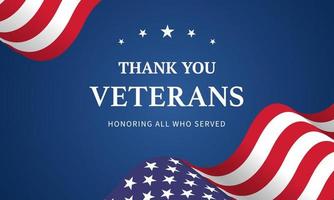 giorno dei veterani, 11 novembre, onorando tutti coloro che hanno servito, poster, illustrazione vettoriale dal design moderno
