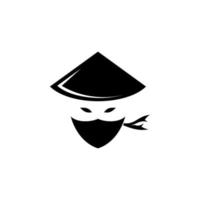 modello vettoriale di disegno del logo ninja