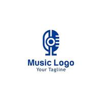 illustrazione vettoriale di progettazione del modello di logo musicale