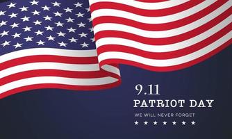 patriot day usa non dimenticare mai 9,11 poster vettoriale - illustrazione vettoriale