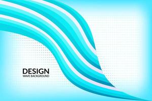 modello di progettazione di sfondo astratto onda blu per volantino, sito Web e banner vettore