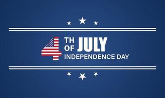 4 luglio giorno dell'indipendenza. illustrazione vettoriale