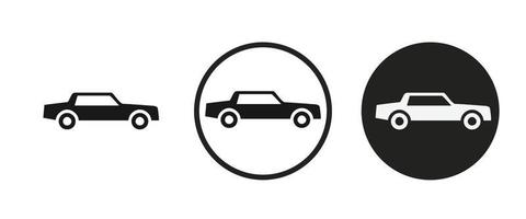 icona della limousine. set di icone web. collezione di icone piatte. semplice illustrazione vettoriale. vettore