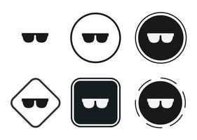 icona degli occhiali. set di icone web. collezione di icone piatte. semplice illustrazione vettoriale. vettore