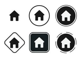 icona casa. set di icone web. collezione di icone piatte. semplice illustrazione vettoriale. vettore