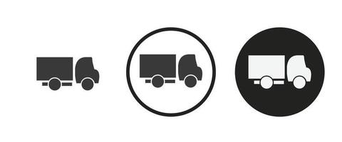 icona del mini camion. set di icone web .illustrazione vettoriale