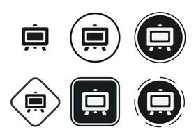 icona del cavalletto. set di icone web. collezione di icone piatte. semplice illustrazione vettoriale. vettore