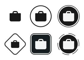 icona della valigetta. set di icone web. collezione di icone piatte. semplice illustrazione vettoriale. vettore