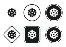 icona a forma di ingranaggio. set di icone web. collezione di icone piatte. semplice illustrazione vettoriale. vettore