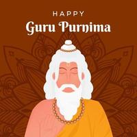 guru purnima primo piano illustrazione design vettore