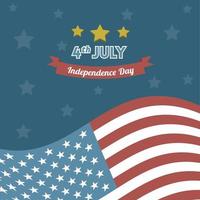 4 luglio. sfondo di disegno vettoriale giorno dell'indipendenza degli Stati Uniti. Manifesto del giorno dell'indipendenza felice del 4 luglio. 4 luglio giorno dell'indipendenza. quarto di luglio disegno di sfondo vettoriale. giorno dell'indipendenza degli Stati Uniti