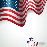 design del giorno dell'indipendenza degli Stati Uniti con la bandiera americana vettore