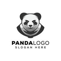 silhouette panda logo premium vettore